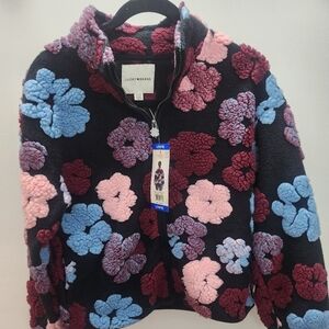 Lucky Brand Multicolor Floral Fleece Jacket